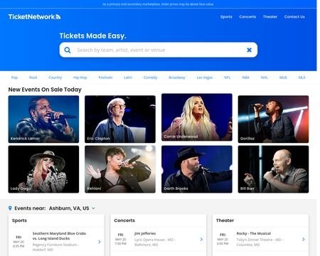 TicketNetwork Sports, Theater, and Concert Ticket Review